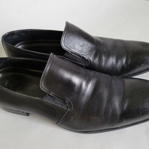 Boss Hugo Vermir Mens Black Leather Slip On Size 8.5